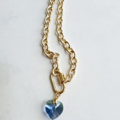 Grandinė su Swarovski širdele