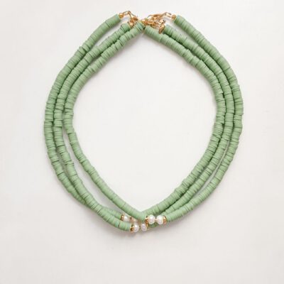 Žalias kaklo papuošalas